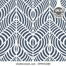 Abstract striped textured geometric seamless pattern. Vector illustration.