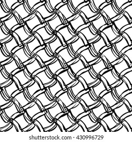 Abstract striped textured geometric seamless pattern. Vector.

