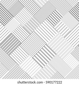Abstract striped textured geometric seamless pattern. Vector.