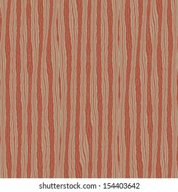 Abstract striped textured wooden fiber ornament. Seamless pattern. Vector.