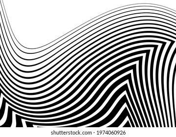 Abstract striped vector background of swirling lines for web design, print, outdoor advertising