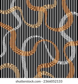 Abstract striped wave pattern. Vector Illustration