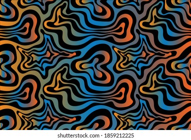 Abstract striped wavy line  pattern.Vector design for fashion print and backgrounds.