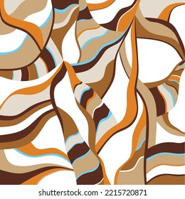 Abstract striped wavy pattern. Vector Illustration.