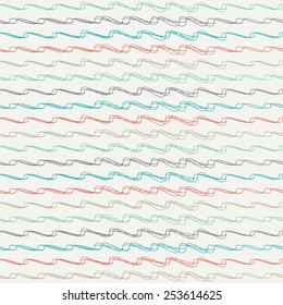 abstract striped wavy seamless pattern