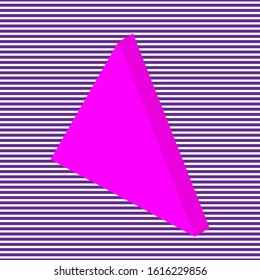 An abstract stripes and 3d pink triangle background image.