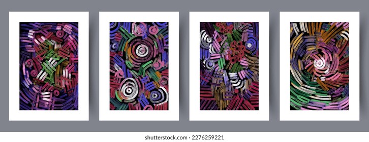 Abstract stripes aesthetic whirlpool wall art print. Printable minimal abstract poster. Wall artwork for interior design. Contemporary decorative background. 