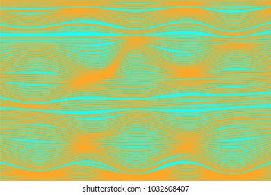 Abstract Stripes Background with 3d Effect. Distorted Curved Lines. Futuristic Wavy Illustration. Abstract Background for Web Design, Wallpaper, Banner, Presentation, Cover, Brochure, Musical Poster.