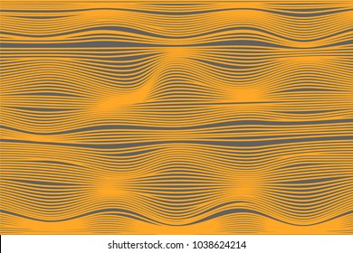 Abstract Stripes Background with 3d Effect. Distorted Curved Lines. Futuristic Wavy Illustration. Abstract Background for Web Design, Wallpaper, Banner, Presentation, Cover, Brochure, Musical Poster.