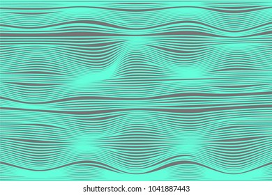 Abstract Stripes Background with 3d Effect. Distorted Curved Lines. Futuristic Wavy Illustration. Abstract Background for Web Design, Wallpaper, Banner, Presentation, Cover, Brochure, Musical Poster.