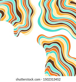 Abstract stripes background. Card design with wavy lines.