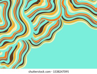 Abstract stripes background. Card design with wavy lines.