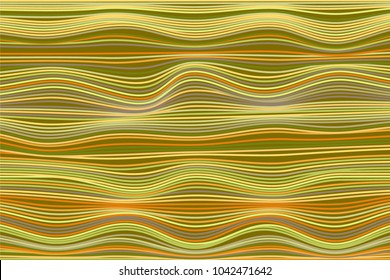 Abstract Stripes Background in Ethnic Style. Distorted Curved Lines. Wavy Illustration in Hipster Style. Colorful Abstract Background for Web Design, Wallpaper, Presentation or Your Project.
