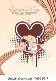 abstract stripes background with grungy heart