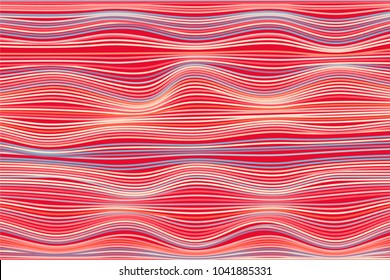 Abstract Stripes Background in Pastel Color Design. Distorted Curved Lines. Wavy Illustration in Hipster Style. Colorful Abstract Background for Web Design, Wallpaper, Presentation or Your Project.