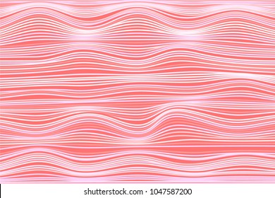 Abstract Stripes Background in Pastel Color Design. Distorted Curved Lines. Wavy Illustration in Hipster Style. Colorful Abstract Background for Web Design, Wallpaper, Presentation or Your Project.