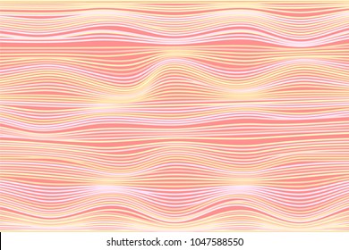 Abstract Stripes Background in Pastel Color Design. Distorted Curved Lines. Wavy Illustration in Hipster Style. Colorful Abstract Background for Web Design, Wallpaper, Presentation or Your Project.