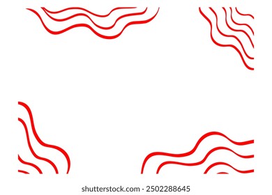 Abstract stripes background in red and white with wavy lines pattern.Vector illustration design. Eps 10