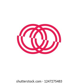 abstract stripes circle geometric logo 