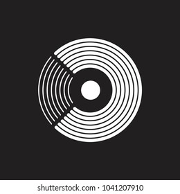 abstract stripes circle motion logo vector
