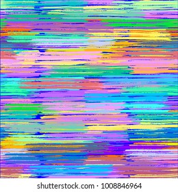 Abstract stripes colorful pattern. Paint brush strokes pattern. Colorful paint lines.