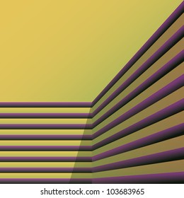 abstract stripes in a corner - illustration