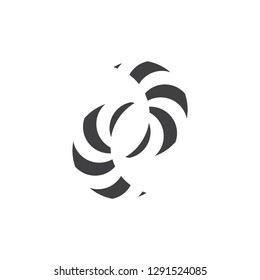 abstract stripes curves design logo decoration vector