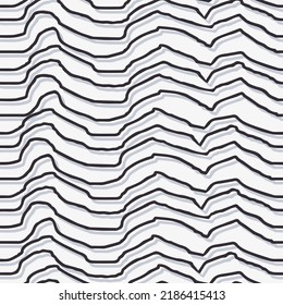 abstract stripes doodle vector seamless pattern