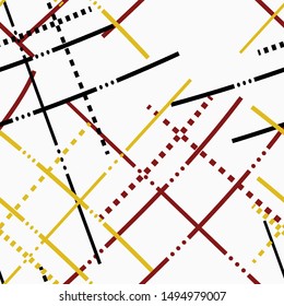 Abstract stripes with dots, seamless background.