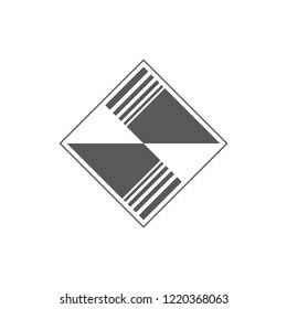 abstract stripes geometric square logo 