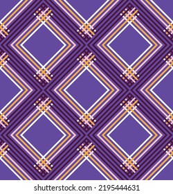 Abstract Stripes Geometric Squares Seamless Vector Pattern Interior Style Design Trendy Fashion Colors Perfect for Allover Fabric Print or Wall Paper Electric Purple Tones