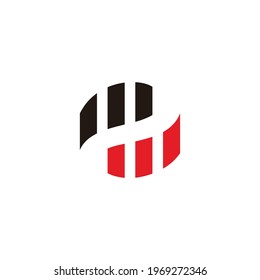 abstract stripes motion arrows geometric logo vector