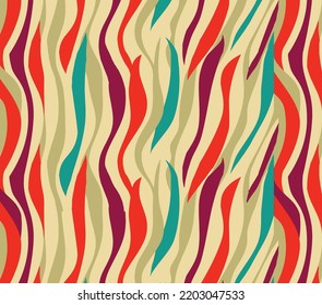 Abstract stripes optical art wave line background. Vector illustration. Rainbow zebra print pattern.