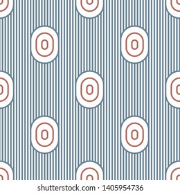 Abstract stripes and ovals. Vector illustration of seamless patterns.