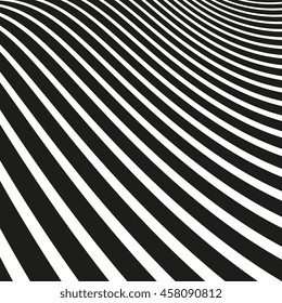 Abstract stripes pattern. Vector background. Vector striped background. Curved stripes