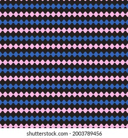 Abstract stripes pattern. Vector blue and pink wavy lines.