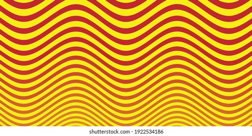 Abstract stripes red optical art wave line background. Vector illustration