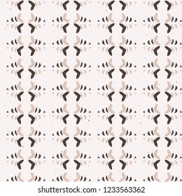 Abstract Stripes Rustic Texture Seamless Vector Pattern. Winter White Folk Art Background Illustration for Trendy Home Decor, Fashion Prints, Wallpaper, Textiles. Natural Ecru Beige Brown Speckled