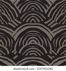 Abstrato listras sem costura padrão, ventiladores forma em estilo japonês. Arte moderna e moderna para moda, têxteis, papéis de parede, fundos, superfícies.