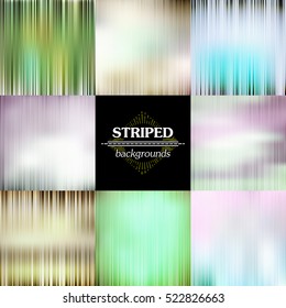 Abstract Stripes Spectrum Vector Set Backgrounds