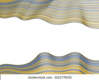 Abstract stripes texture, wavy ribbons horizontal vector image.  Curved lines pattern, hipster minimalist background.  Banner, flyer or card backdrop graphic design.