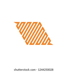 abstract stripes trapeze line art logo 