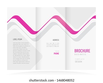 Abstract Stripes Tri-fold template design vector brochure