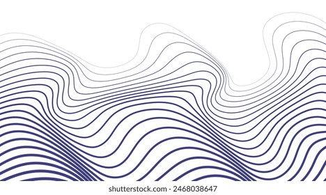 Abstract stripes wave line background. Vector illustration