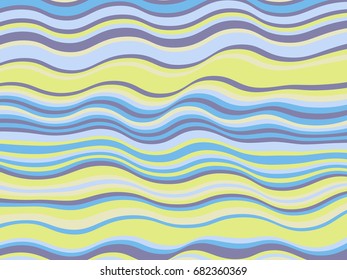 Abstract stripes wave ripple texture vector. Curved lines wavy ribbons pattern. Advertising banner, billboard or card decorative striped background graphic design. Elegant lined backdrop.