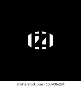 abstract stripped circle white Z logo letter design concept vector illustration.