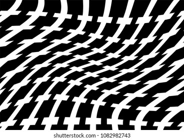 Abstract stripped geometric background. Vector illustration. Stylish vector texture. Retro Monochrome Geometric Background