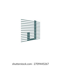 Letra abstracta despojada J logo