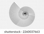 Abstract Stripped Nautilus shell symbol. Flat vector illustration