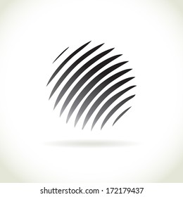 Abstract stripped sphere illustration